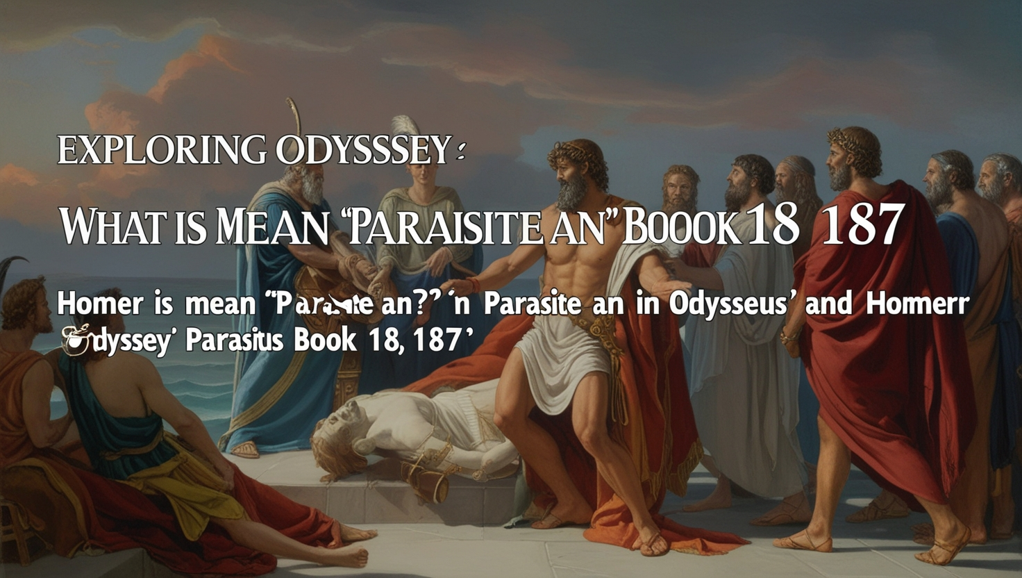 What is Mean Parasite an in Odysseus Book 18 187